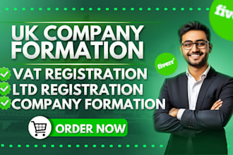 assist with UK company formation, ltd and UK vat registration