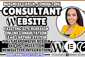 consultant website, business coach website, consulting website, coach website
