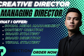 be your creative director for your brand, design strategy, and content creation