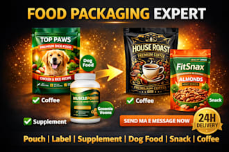 create food packaging pouch design mylar bag design