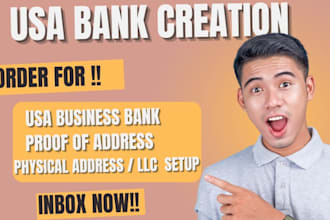 do business usa bank creation get USA proof of address and physical address