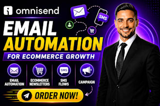 setup omnisend email automation, ecommerce newsletters, SMS flows, campaign