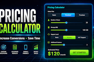 create custom pricing calculator for website