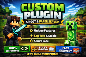 develop custom spigot or paper minecraft server plugin