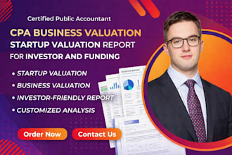 deliver US startup valuation report financial model and investor ready analysis