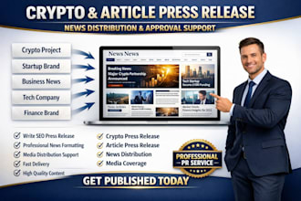 distribute article crypto press release publish to news press release approval