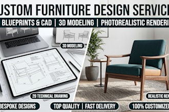 design custom furniture in 2d and 3d with realistic rendering