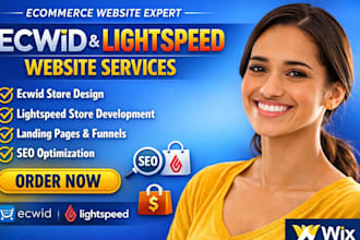design ecwid website ecommerce store landing page lightspeed website design SEO