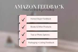 provide honest amazon product and book feedback