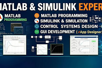 do your matlab programming, simulink, control system and gui projects