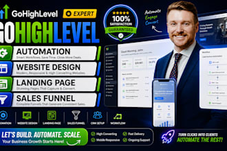 gohighlevel automation gohighlevel website design ghl landing page sales funnel