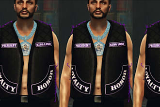 create fivem kuttes ped chain clothing biker vest mc badana