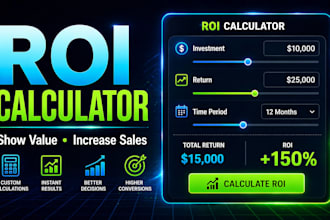design custom ROI calculator for website