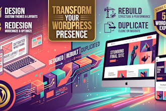 do website development, design, redesign or copy clone your wp business website