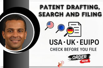 search, draft and file your utility patent, design patent, patent search