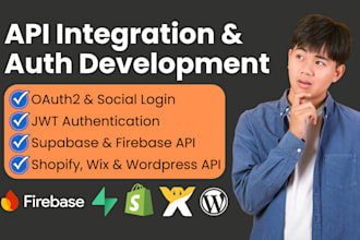 setup oauth2 social login, jwt, supabase firebase wordpress api, shopify wix api