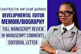 be your memoir editor for developmental edit and memoir manuscript review