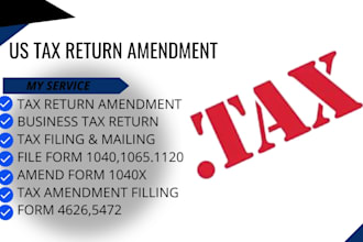 file US tax return,filling,amend and fix late tax irs audit issues,payroll tax