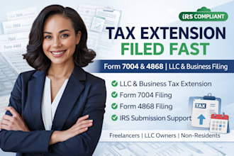 file irs form 7004 tax extension 4868 for llc and business fast