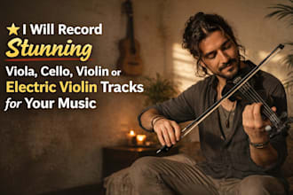 record stunning viola, cello, violin or electric violin tracks for your music