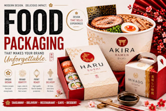 design takeaway food packaging and brand identity