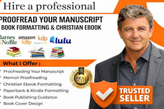 format, proofread christian ebook, daily devotional book, manuscript and memoir