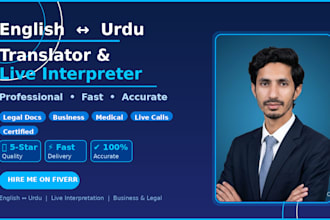 do english to urdu translation and live interpretation