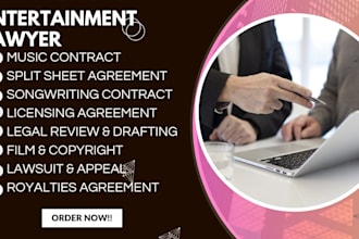 be your entertainment and music lawyer