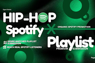 submit hiphop music to playlist curator organic spotify music promotion