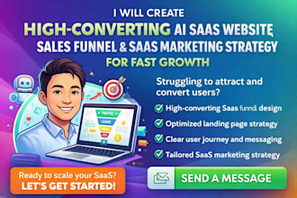 create fast converting ai website, sales funnel, ads, saas marketing strategy
