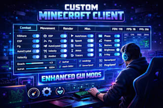 build advanced minecraft client with gui mods features