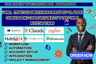 17hats zapier zoho hubspot claude quickbooks googlesheets typeform integration