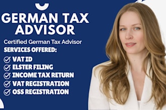 be your german tax advisor for income tax, elster filing and tax returns