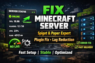 fix and optimize your minecraft spigot or paper server