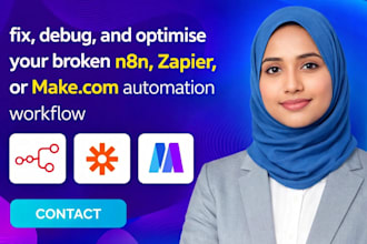 fix, debug, and optimise your broken n8n, zapier, or makecom automation workflow