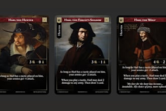 custom card game illustration and design