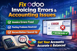 fix odoo invoicing errors, posting issues, and accounting reconciliation problem