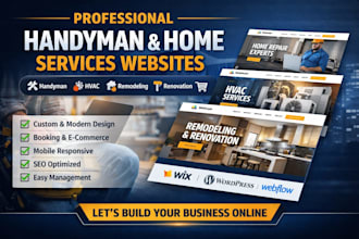 design handyman website, home services website, home fixer, renovation website