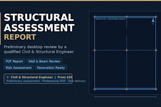 prepare a preliminary structural assessment report for your renovation