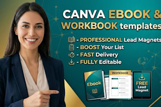 design canva ebook, canva workbook and lead magnet template canva template
