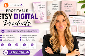 etsy digital product design, etsy SEO for etsy digital products, shop listing