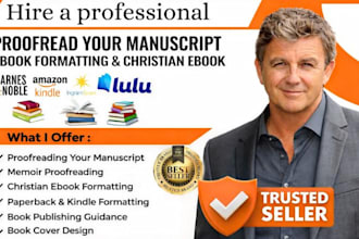 format, proofread your christian ebook, manuscript, memoir, developmental book
