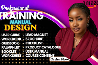 create training manual, user guide, canva workbook, lead magnet, product guide