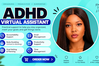 be your adhd coach for accountability, time management and  productivity