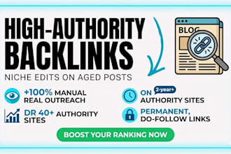 build niche edit backlinks on aged authority posts with real outreach