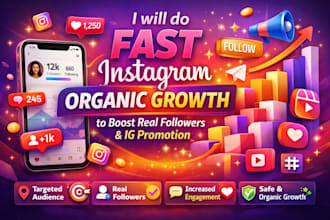 do fast instagram organic growth to boost real followers and ig promotion