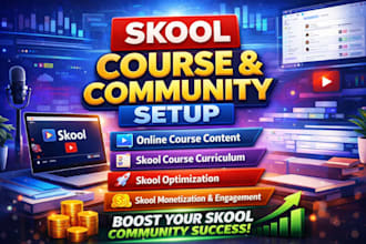 create, optimize your skool course, community, and paid membership system