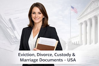 professionally draft divorce, custody agreement and legal documents