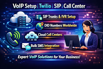 setup twilio voip system with IVR and sip trunk