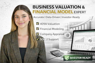 do business valuation, financial model, appraisal, 409a valuation, soc 2 audit